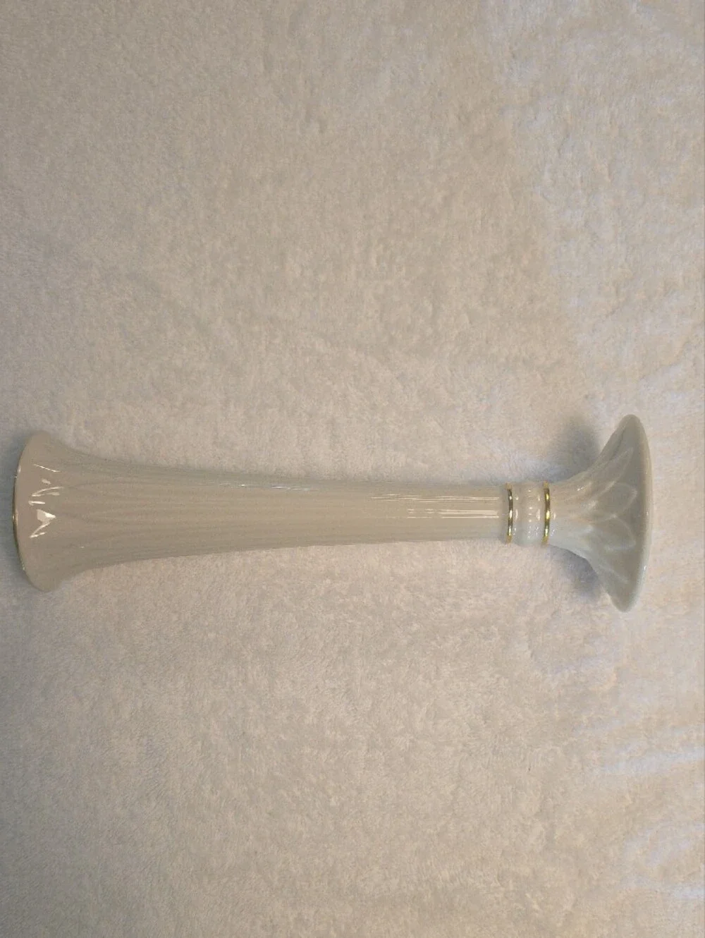 Lenox Elegant Cream Bud Vase with Gold Trim